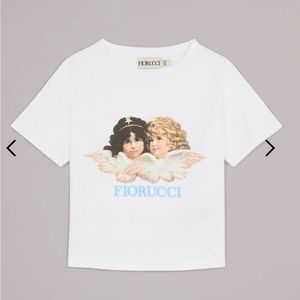 Fiorucci Angels Crop Top Baby Tee in White, Medium, NWT